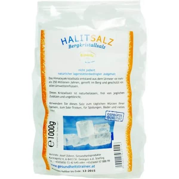 Halit Kristall-Salz Brocken 1000g im Cello-Beutel