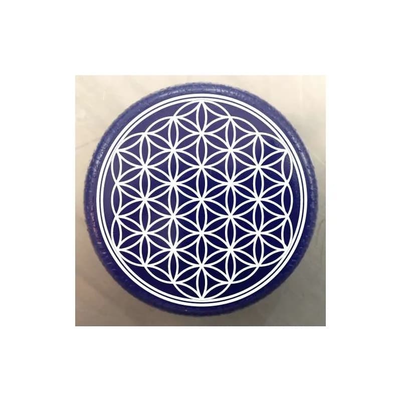 Deckel blau mit Lebensblume
