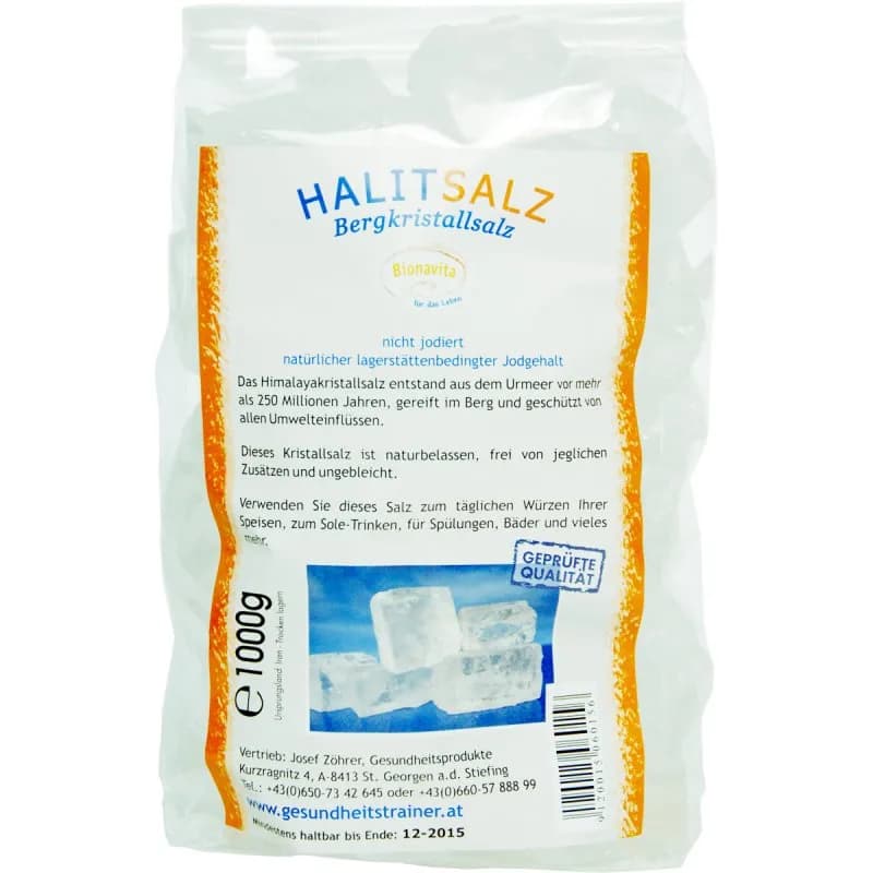 Halit Kristall-Salz Brocken 1000g im Cello-Beutel