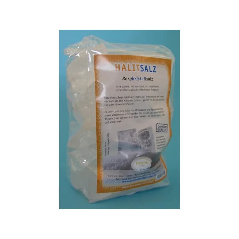 Halit Kristall-Salz Brocken 1000g im Cello-Beutel