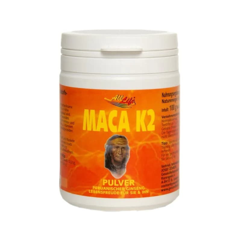 Maca K2 Pulver 100g - Kraft, Vitamin, Mineral, Hormon