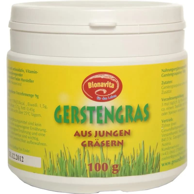 Gerstengras Pulver pur basisch u. viel Chlorophyl 100g