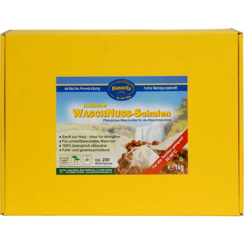 Waschnuss-Schalen incl. Baumwoll Beutel 1000g